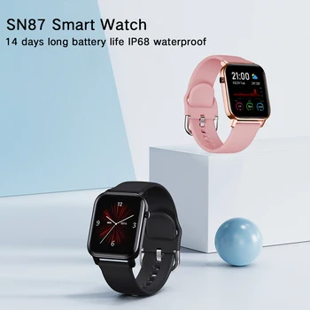 

SN87 Smart Watch Lady Men Fashion Sports Heart Rate Tracker 1.4 inch HD Touch Screen IP68 Waterproof Smartwatch For Apple Huawei