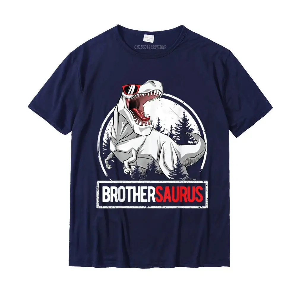 Comics Casual Round Neck T-shirts Summer/Fall T Shirt Short Sleeve for Men Fashion 100% Cotton Design T-Shirt Top Quality BrotherSaurus Shirt Boys Rex Birthday Party Dinosaur Brother T-Shirt__MZ17740 navy