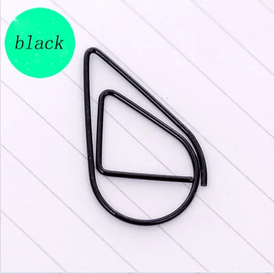 20pcs black Скрепки смарт-клип бумага Серебряная роза планировщик зажимы Биндер мятный Золотой страницы аксессуары - Цвет: 20pcs black
