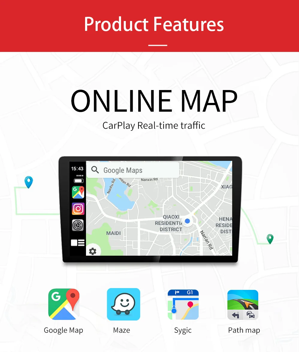 QMCAR wifi беспроводной Apple Carplay Android авто зеркало A B C E G GL ML класс для Mercedes NTG4.5 4,7 автомобиль играть Airplay iOS 13