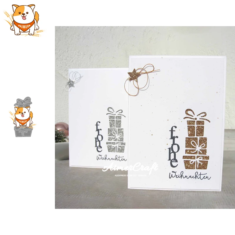 

Gift Pile Christmas Metal Cutting Dies Scrapbooking Stencil Decorative Embossing Craft Die Cuts Card Making New Dies For 2019