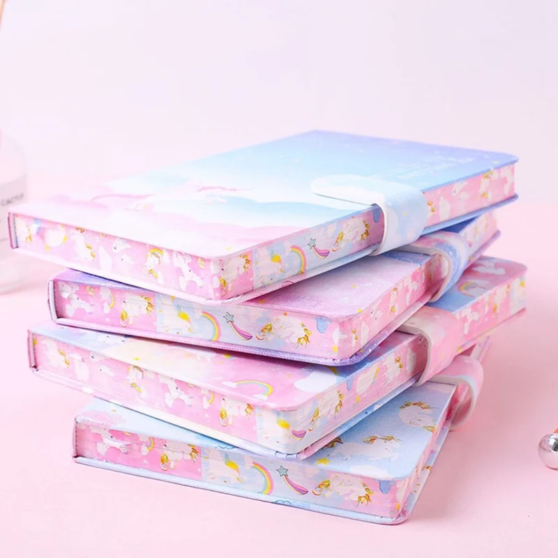 

A5 Japanese Creative Stationery Gift for Girls Cute Colorful Pages Hardcover Diary Notebook Notepad