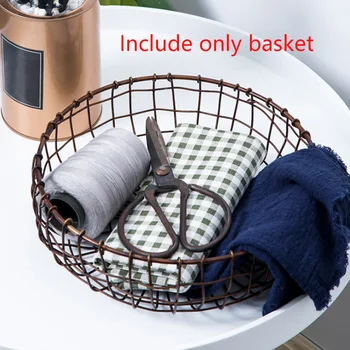 

Display Plate Tray Decoration Table Fruit Bowl Iron Rack Kitchen Accessories Storage Vegetable Dining Household Wire Basket