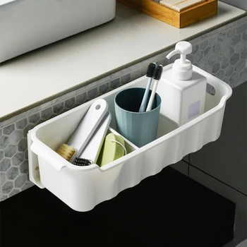

2pcs Multifunctional Hanging Storage Basket Wall-mounted Storage Kitchen Drawer Cabinet Push-pull Shelf Rack for Seasoning