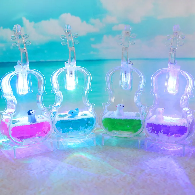 Creative Violin Floating Animal Drops Oil Spill Drops Glowing Creative Home Furnishing Desktop Decompression Stationery Students