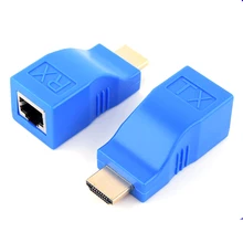 1 adaptador para hdmi-extensão extensor compatível lan rj45 cat5 cat6 cabo de rede para 1080p adaptador para tablet txtb1