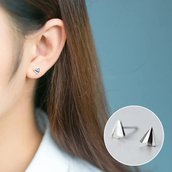 

Mocanie Authentic 925 Sterling Silver Retro Cute Airplane Tiny Stud Earring for Women Simple Ear Pin Fine Jewelry Kids Gift