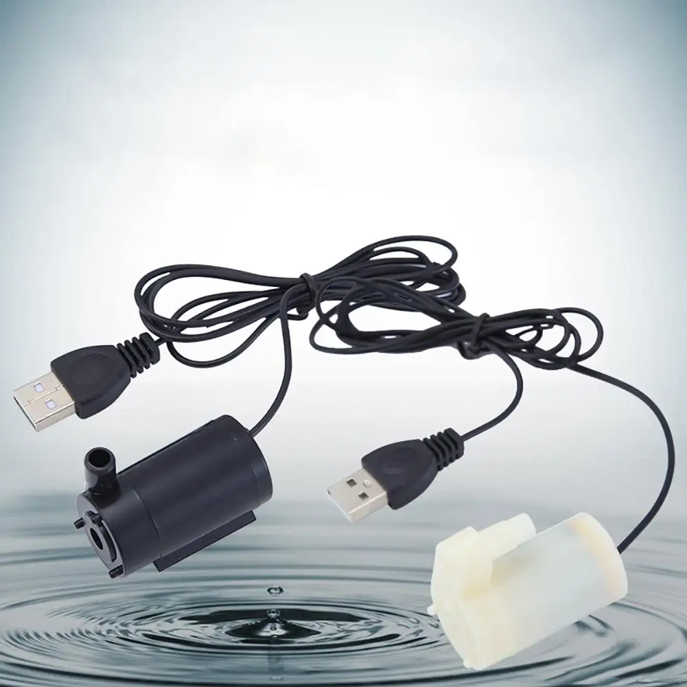 Микро водяной насос с питанием от USB погружной мини для аквариумов аквариумных
