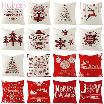 

Christmas Cushion Cover Pillowcase Sofa Cushions Pillow Cases Cotton Linen Pillow Covers Home Decor Christmas Decor for Home