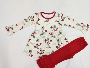 

New girls children's winter long sleeve suit cartoon animal print pattern fashion clothing yll
