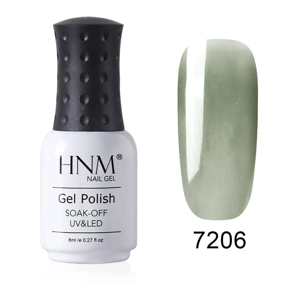 HNM New 8ml Glacier Black UV LED Gel Nail Polish Narl Art Soak Off Hybrid Varnish Lamp Semi Permanent Paint Lucky Lacquer Enamel - Цвет: 7206