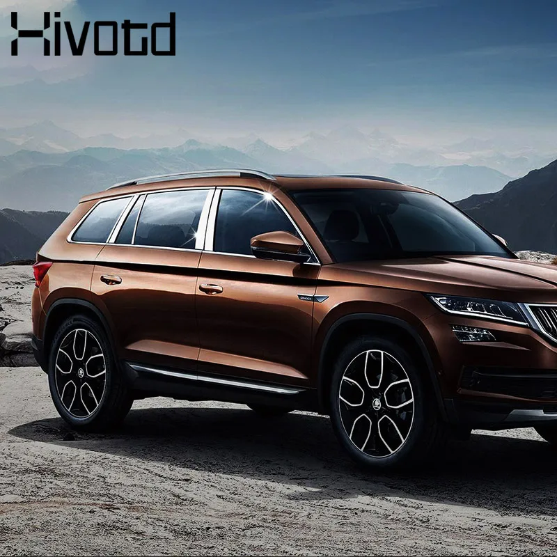 Hivotd для Skoda Kodiaq шкода кодиак, аксессуары, отделка окна автомобиля, полосы, украшения, чехлы, внешние посты, рамка, хром, Стайлинг,,, ，автотовары аксессуары для авто