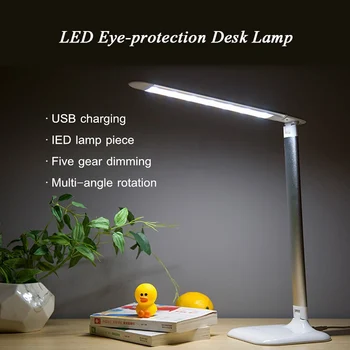 

LED Desk Lamp 7W Energy Saving Folding Rechargeable With USB Port Table Lights GY108 Touch Dimming Eye Protection Desktop Lamps