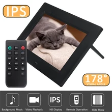 10 дюймов цифровая фоторамка ips экран светодиодный HD 1024*600 электронный альбом для фотографий музыки MP3 MP4 178 визуальный угол цифровой подарок