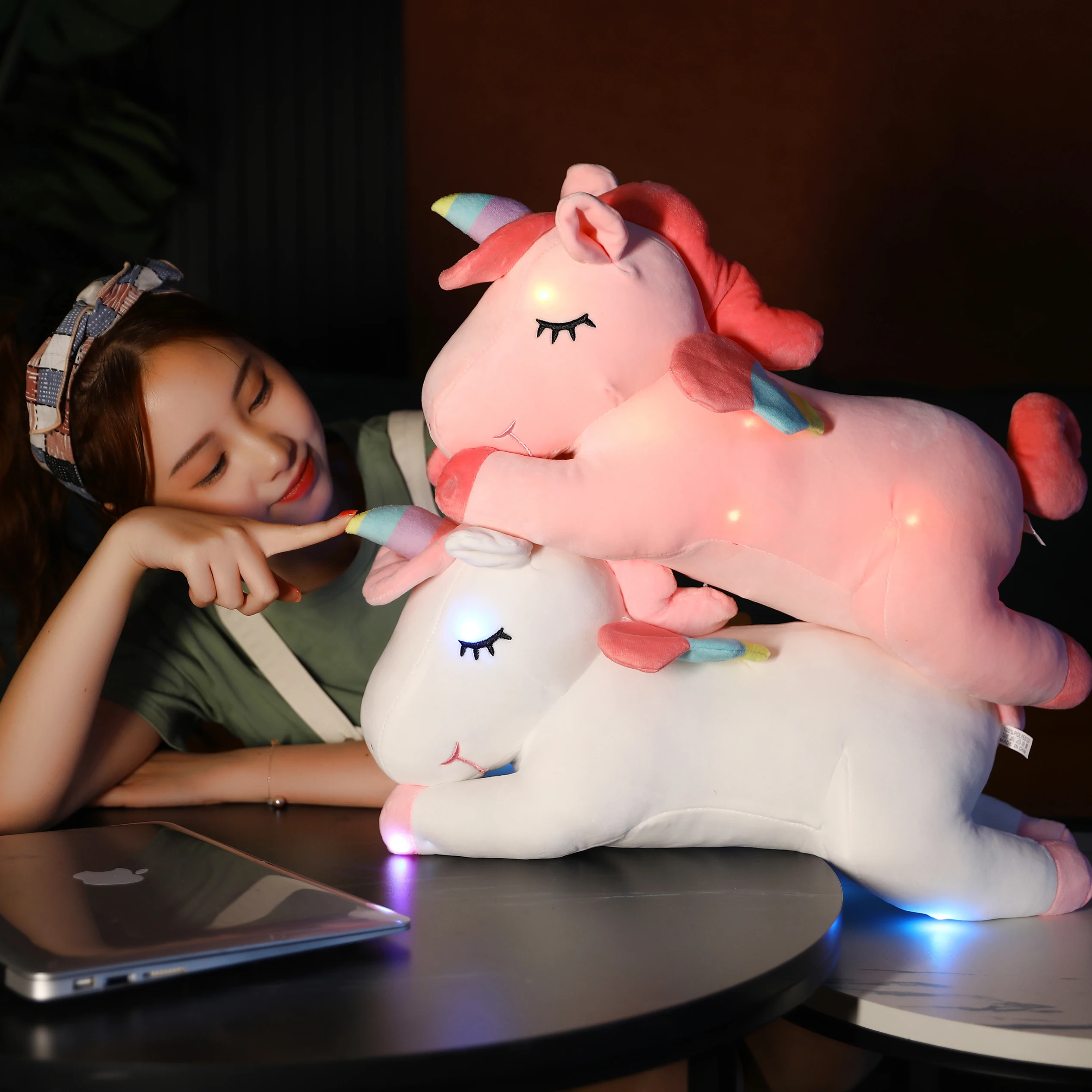 Glowing LED Light Unicorn Plush Toy for Kids