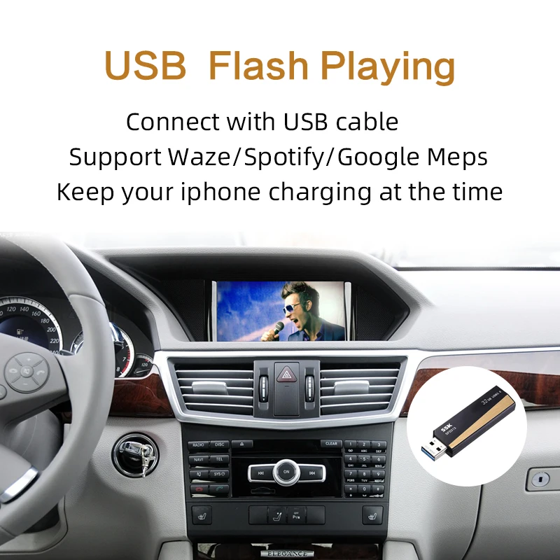Sinairyu Wifi беспроводной Carplay автомобиль играть модифицированный для 2011- Mercedes C CLA CLE CLS класс W204 NTG4.5/4,7 Android авто зеркало