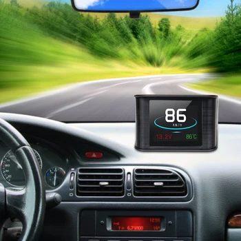 

New Head up Display GPS OBD Car Computer Speedometer Voltage Fuel Consumption Temperature Gauge Safety Alarm Monitoring System