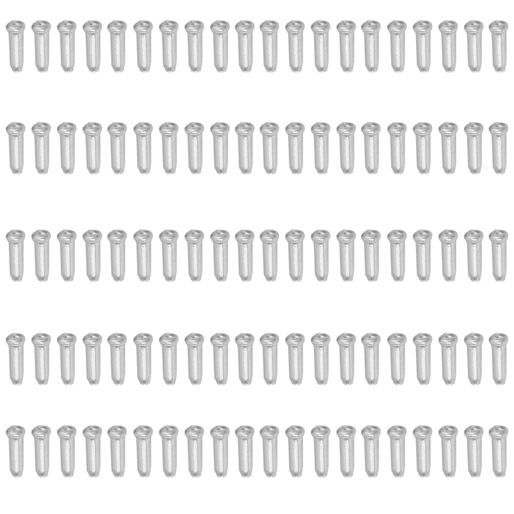 100 Pcs Alloy Road Mountain Bicycle Bike Brake Cable Cap End Tips Crimp Silver 100 Pcs Alloy Road Mountain Bicycle Bike Brake Cable Cap End Tips Crimp Silver