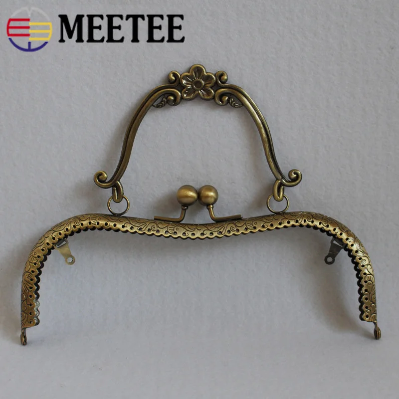 Meetee 1/5/10 шт. 20 5 см Ретро металлическая сумка Рамка Поцелуй замок Пряжка кошелек