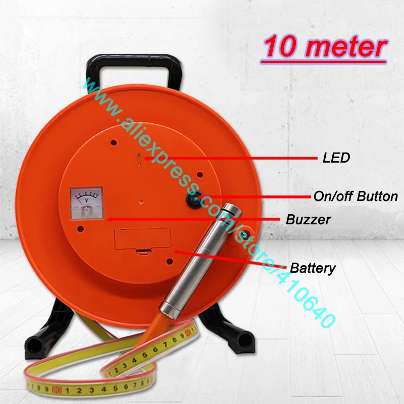 Medidor de nivel de agua con regla de acero de 10 m para medir la del agua de la estación de hidroeléctrica de pozo Lake de 9a generación|Instrumentos