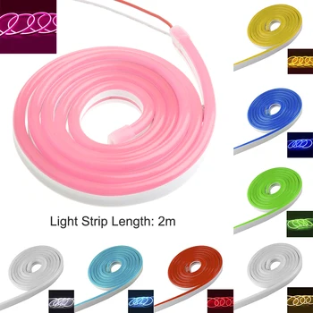 

2m 2835 LED Strip 120LEDs/M 12V Neon Light For Indoor Outdoor Silicone Flexible Lamp Belt Features Heat-Resistant Waterproof