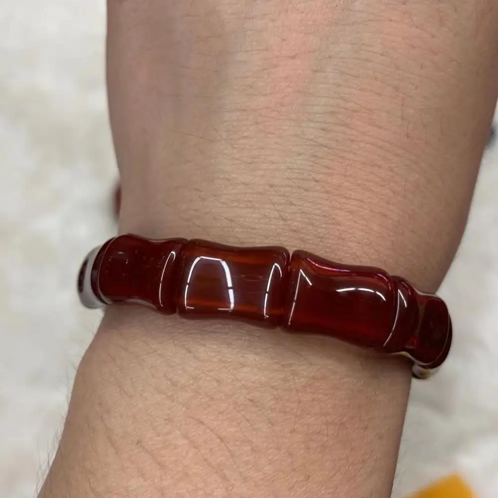 red agate stone beads bracelet natural gemstone jewelry bangle DIY jewelry bracelet for woman for man wholesale