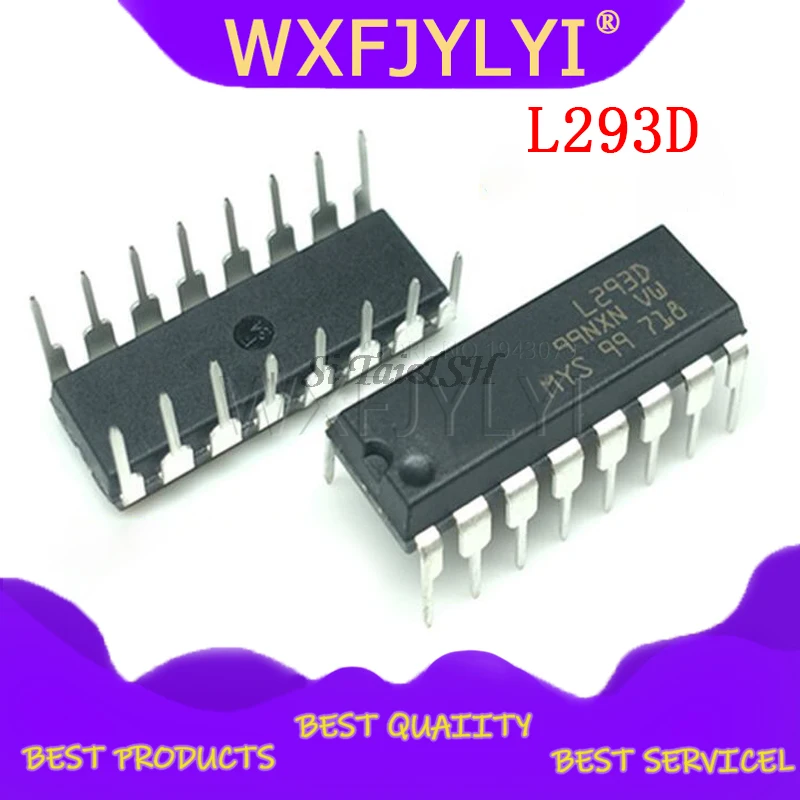 5PCS L293D DIP16 L293 DIP 293D DIP-16 new and original IC | Электронные компоненты и принадлежности