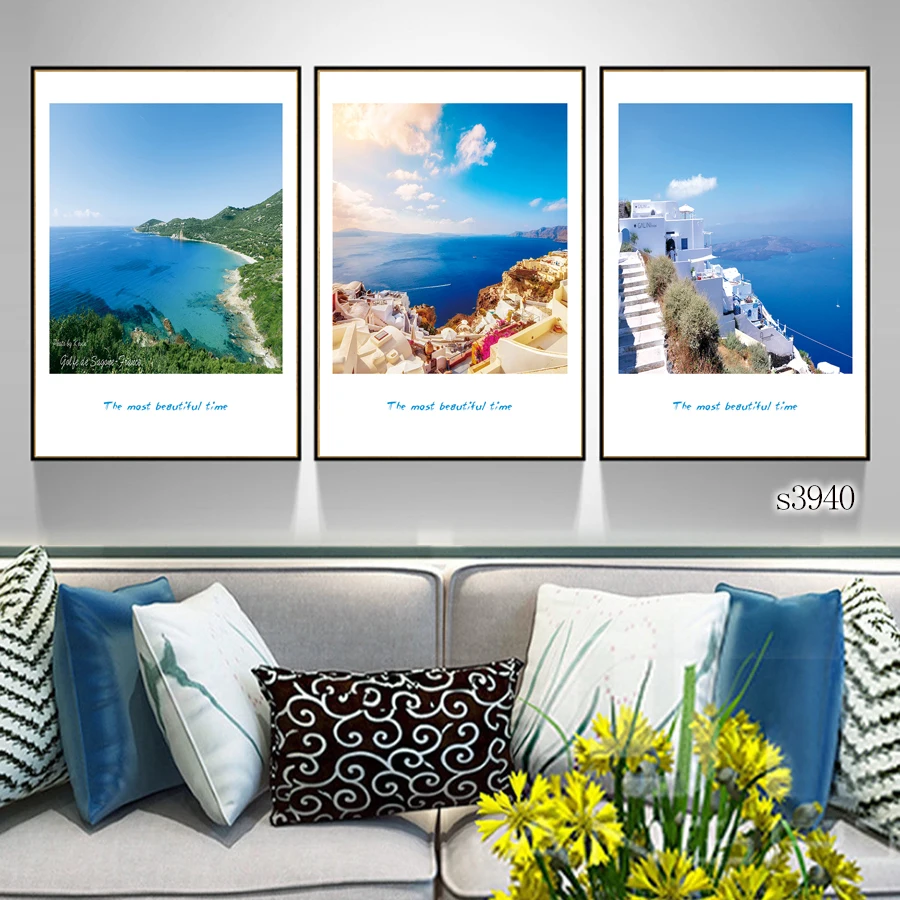 

Sea View Modern Style Wall Art Oil Painting Poster Bedroom Wall Decoration Poster Printing Chaoyang Wall