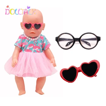 

Doll Accessories Fashion Sunglasses Hairpin For 18 Inch&43 Cm Bebe Reborn Baby Clothes For Our Generation Toys Unisex