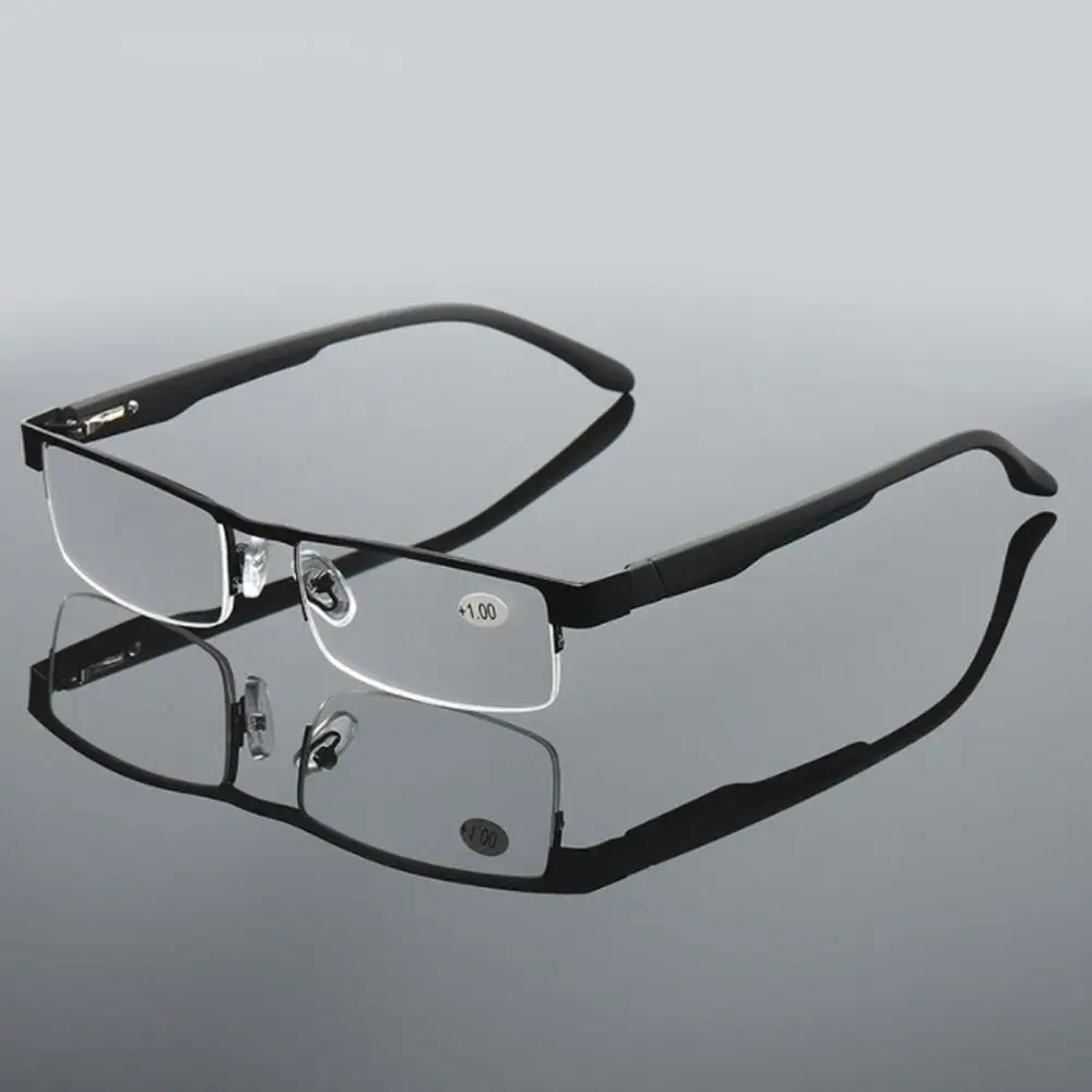 2021 neue Edelstahl Männer Business Lesebrille für Reader Herren Presbyopie optische Gläser + 1,0 1,5 2,0 2,5 3 3,5 4,0