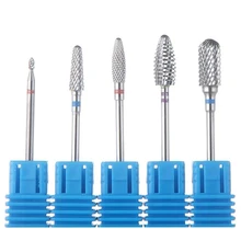 Электрические сверла для дизайна ногтей, вольфрамовые стальные сверла, пилка для кутикулы маникюра педикюра, аксессуары, фрезы, пилки для ногтей