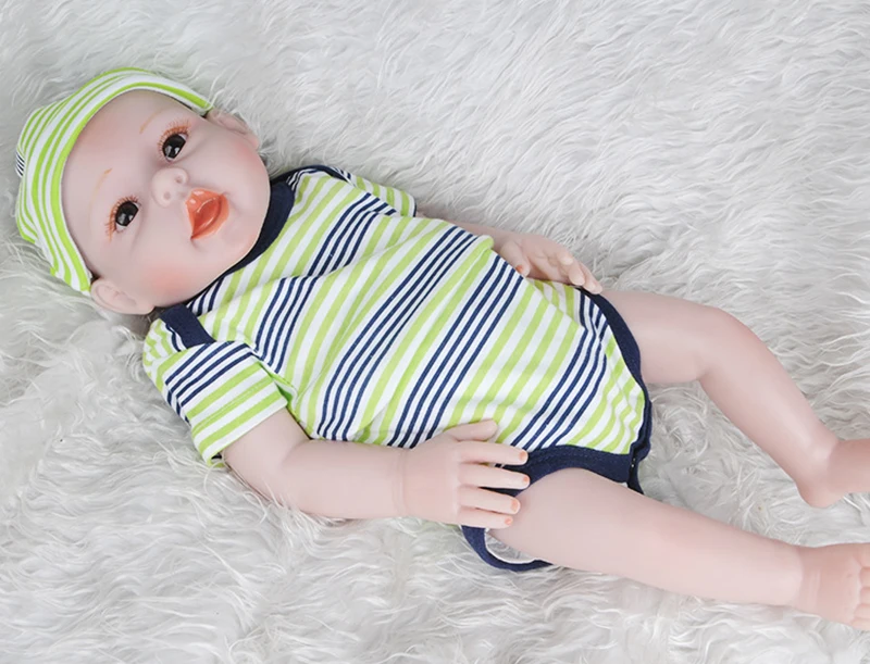 52 см полностью тело Slicone Reborn Baby Doll девочка Bebe живая кукла реалистичные мягкие куклы для детей Reborn Ванна Игрушка Дети День рождения подарки на Рождество