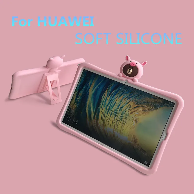 Девушка любовь розовый медведь мягкий силикон чехол для huawei MediaPad T5 M5 M3 Lite 10 8 4 1 PRO