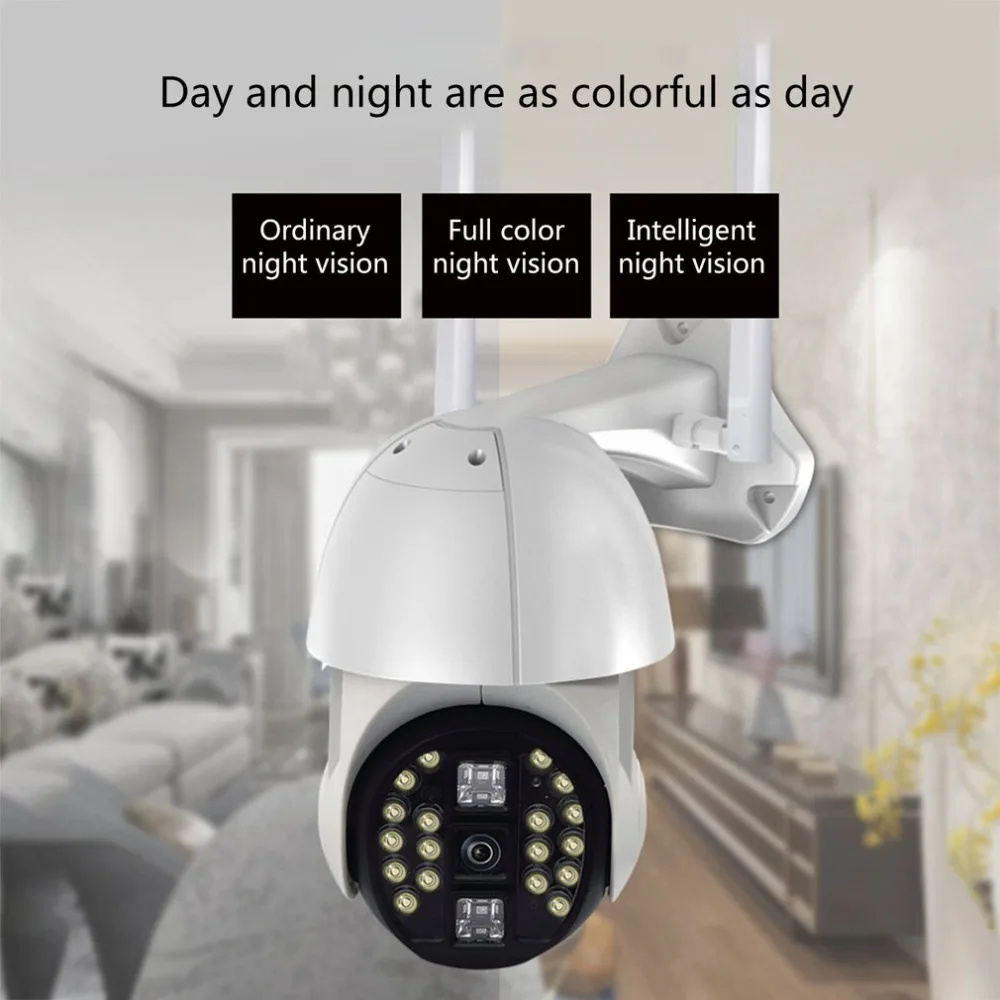 Wifi PTZ IP камера сирена светильник 20 светодиодов автоматическое отслеживание облако Домашняя безопасность CCTV камера цифровая скоростная купольная камера