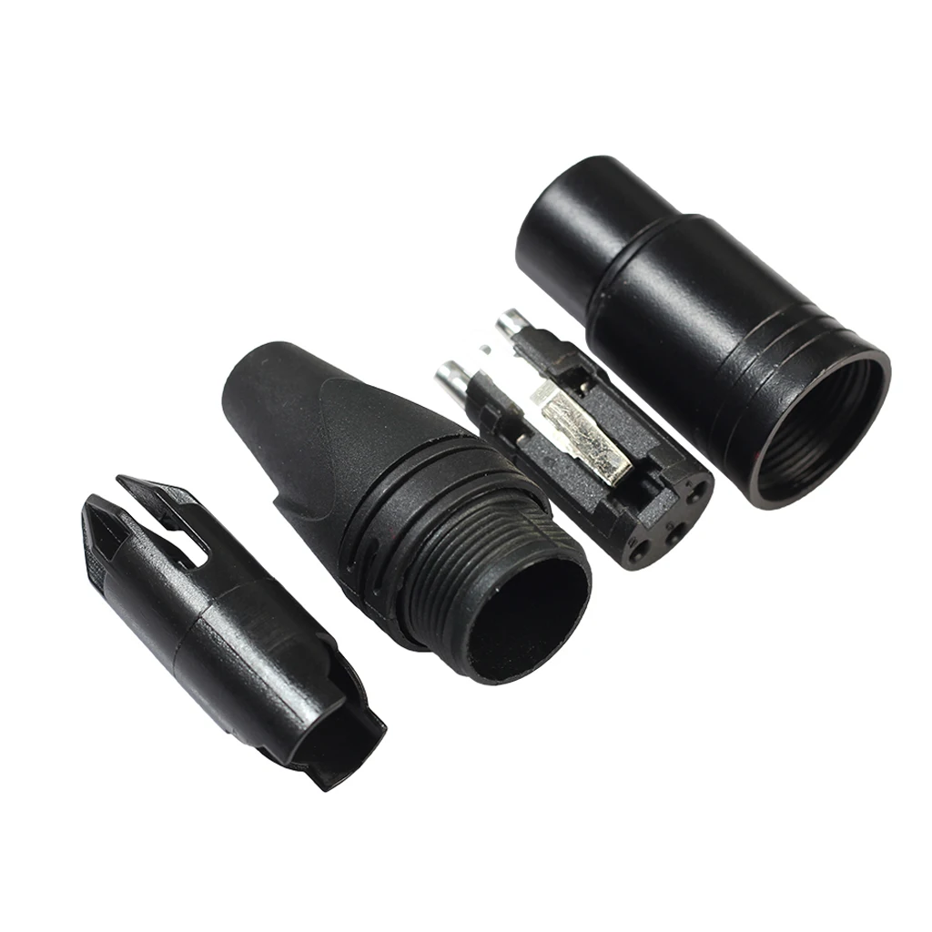 1 pair XLR 3 Pin Male & Female MIC Snake Plug Audio Microphone Cable Connector