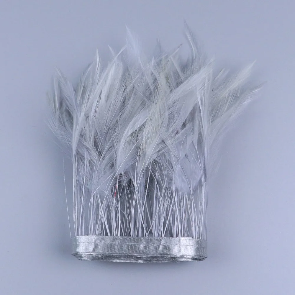 JB0502017 gray chicken necklace feather trims 1