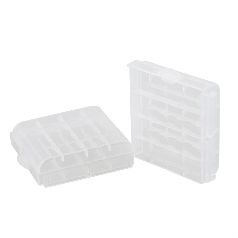 5x New Clear Plastic Battery Box Storage Case Cover Holder For AA AAA Batteries                                               #8