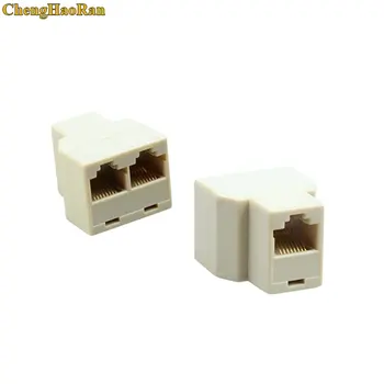 

1PCS Socket Network Plug LAN Port 1 to 2 Socket Splitter Connector Adapter RJ45 Coupler 8P8C Ethernet Cable Extender
