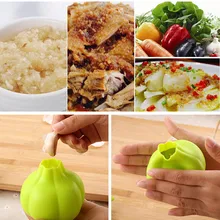 Silicone Garlic Press Kitchen Gadget Garlic Peeler Creative Kitchen Tool Food Grade Silicone Soft Peeled Garlic Peeled#Zer
