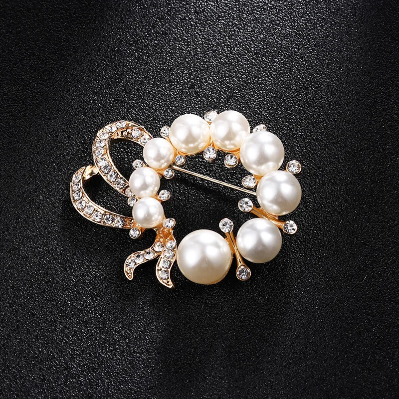 Buy Wholesale China Vintage Pearl Brooches Fashion Silver Gold Metal Flower  Rhinestone Brooch For Women & Rhinestone Brooches at USD 6.2