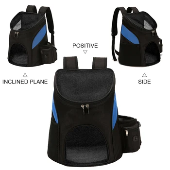 Pet Carriers Bag Cats Double Shoulder Bag Outdoor Travel Carrier Backpack With Safety Zippers Breathable Puppy Carrying Bag 4