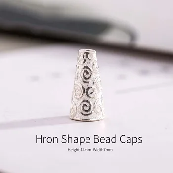 

2pcs Horn Shape 925 Sterling silver color Beads Caps Tarboosh Shape Caps For Earring Fit DIY Jewelry Makings 92520
