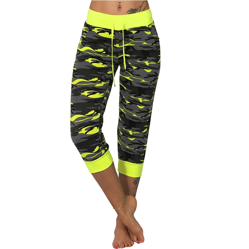 Women's High Waist Camouflage Printed 