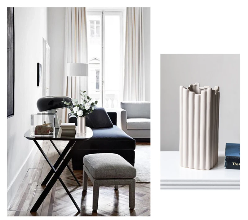 Nordic Scandinavian ceramic vase creative Irregular geometry flower vases art dry flower Vases home wedding decorative