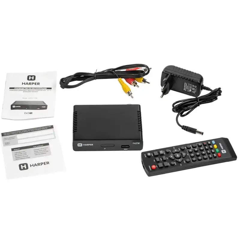 Ресивер DVB-T2 HARPER HDT2-1108, черный