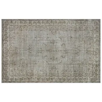 

Handmade Gray Vintage Overdyed Turkish Area Rug 216x328 Cm-7'1''X10'9''
