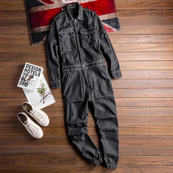 

Denim jacket coat male trend one-piece suit jumpsuit male jumpsuit trousers