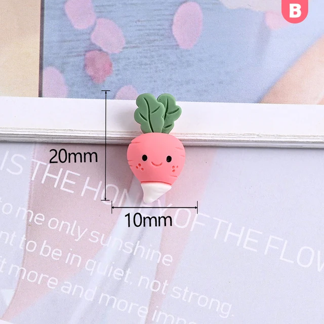 Charms de resina vegetal para joyas, 10 piezas, parche Kawaii, zanahoria, seta, guisantes, colgantes, pendientes, accesorios|Colgantes| - AliExpress