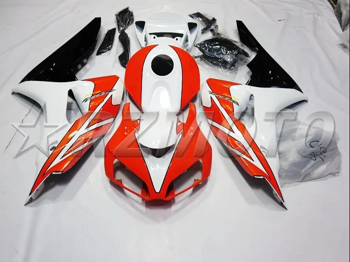 Топ литья под давлением ABS полный обтекатель комплект Подходит для Honda CBR1000RR 06 07 2006 2007 1000RR Обтекатели набор Черный Оранжевый Белый