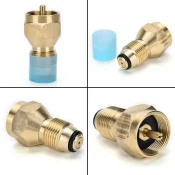 

Camping Adapter Hiking Cooking Parts Supplies Brass Propane Refill 1 Lb